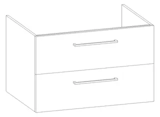 HB Wati-Unterschrank Fremdwaschtische WU090FAA1S 500x860x465mm – Bild 2