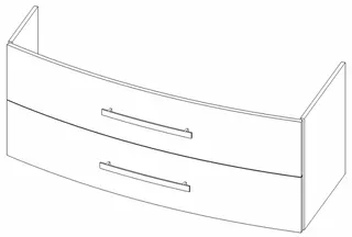 HB Wati-Unterschrank Rund Opal WU130CAC1S 500x1300x490mm