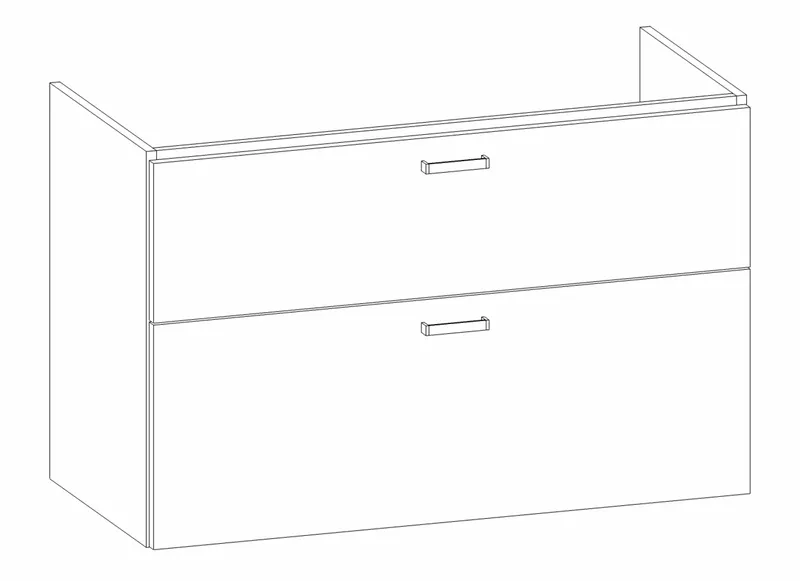HB Wati-Unterschrank Fremdwaschtische WU100FAX1S 600x950x490mm