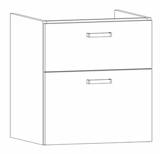 HB Wati-Unterschrank Fremdwaschtische WU055FAP1S 600x495x420mm