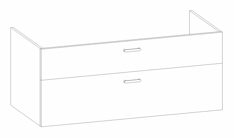 HB Wati-Unterschrank Platten Komfort WU120EAH1S 500x1200x555mm