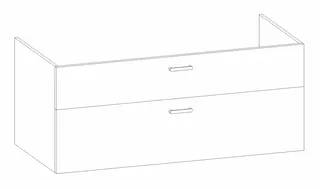 HB Wati-Unterschrank Platten Komfort WU120EAH1S 500x1200x555mm
