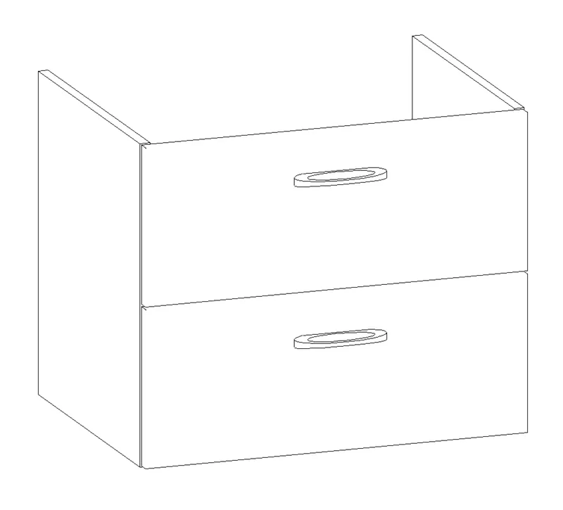 HB Wati-Unterschrank Fremdwaschtische WU064FAA1S 500x590x440mm