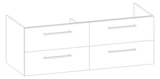 HB Wati-Unterschrank Platten Komfort WU140EAJ1S 500x1400x555mm – Bild 2