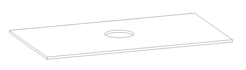 HB Waschtischplatte Platten Komfort WP100EAA0X 12x1000x560mm