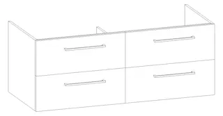 HB Wati-Unterschrank Komfort Future 2 WU140BAE1M 500x1390x535mm – Bild 2