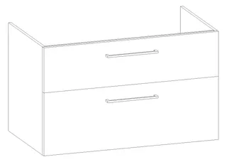 HB Wati-Unterschrank Komfort Future 2 WU100BAB1S 600x990x535mm – Bild 2