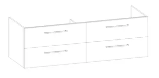 HB Wati-Unterschrank Platten Komfort WU160EAJ1S 500x1600x555mm