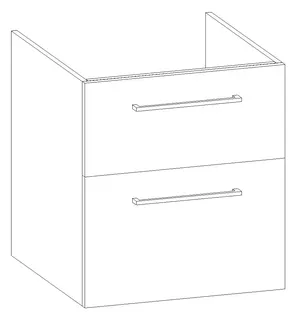 HB Wati-Unterschrank Fremdwaschtische WU055FAR1S 600x500x410mm – Bild 2