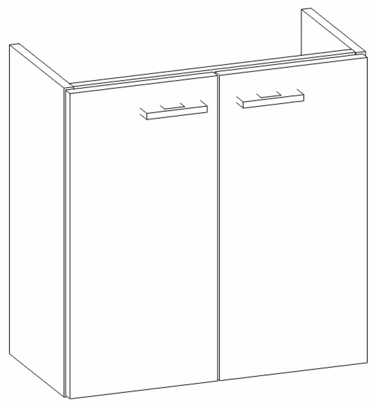 HB Wati-Unterschrank Gäste-WCs WU050GDA2S 500x500x320mm