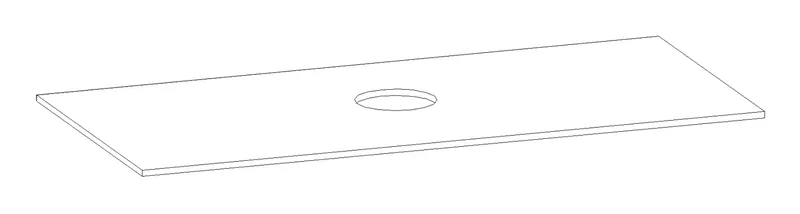 HB Waschtischplatte Platten Komfort WP120EAA0X 12x1200x560mm