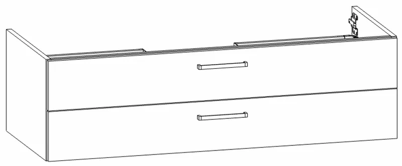 HB Wati-Unterschrank Komfort Future 2 WU140BAA1S 500x1390x535mm
