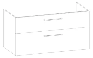 HB Wati-Unterschrank Fremdwaschtische WU120FCD1M 600x1185x495mm – Bild 2