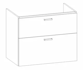 HB Wati-Unterschrank Fremdwaschtische WU080FAF1S 600x775x455mm