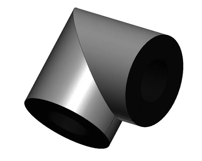 Silver System - Winkel ID 037 - AD 096 PIR, 90 Grad, DN25, Farbe: silber