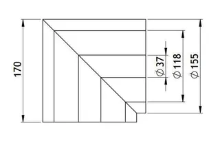Silver System - Winkel ID 037 - AD 155 PIR,200% n. GEG,90Grad,DN25,Farbe:silber – Bild 2