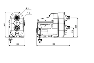 GRUNDFOS Hauswasserwerk SCALA2 3-45 200-240V 50/60HZ Schuko plug – Bild 2