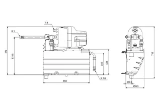 GRUNDFOS Hauswasserwerk SCALA1 System 3-35 1x230V 50Hz SCHUKO – Bild 2