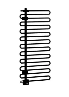 Kermi Icaro BH1866x58x600mm QN804,schwarz soft (RAL 9005 MT),links – Bild 2