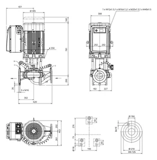 Wilo Trockenläufer-Energiespar-Einzelp. IL-E 125/240-11/4-S1,DN125,11kW,12.2kW – Bild 2