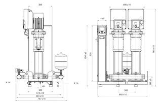 Wilo Mehrpumpenanlage SiBoost2.0 Smart 2HELIX VE410,R11/2,2.2k – Bild 3