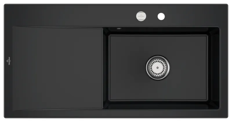 Villeroy & Boch EB-SP Subway Style 60 1000x510mm Exc-Garn. IB rechts aus Keramik Pure Black