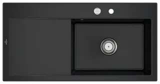 Villeroy & Boch EB-SP Subway Style 60 1000x510mm Exc-Garn. IB rechts aus Keramik Pure Black