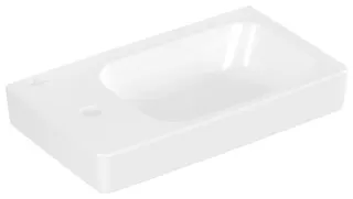 VB Handwaschbecken Architectura 480x275 mm re-eckig BP re 1HL. m. ÜL. Weiß Alpin