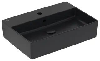 Villeroy & Boch AufsatzWT Memento 2.0 600x420mm re-eckig 1HL. m. ÜL. Pure Black cplus