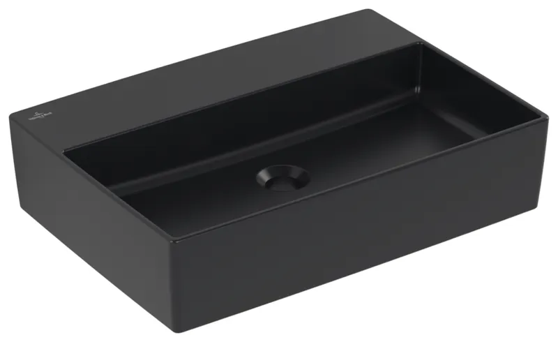 Villeroy & Boch Aufsatzwaschbecken Memento 2.0 600x 420mm re-eckig o. ÜL. Pure Black cplus