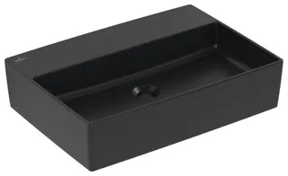 Villeroy & Boch Aufsatzwaschbecken Memento 2.0 600x 420mm re-eckig o. ÜL. Pure Black cplus