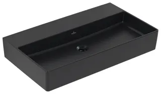 Villeroy & Boch Waschbecken Memento 2.0 800x470mm Rechteck o. ÜL. Pure Black CeramicPlus
