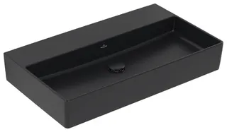 Villeroy & Boch Waschtisch Memento 2.0 800x470mm re-eckig o. ÜL. Unterseite geschl. Pure Black cplus