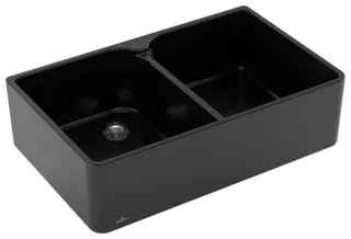 Villeroy & Boch Spülstein 80 X 795x500mm Ablgarn. aus Keramik Pure Black – Bild 2