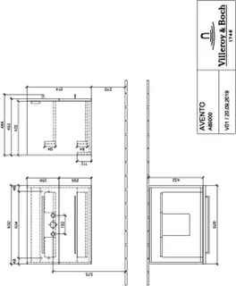 Villeroy & Boch WTUS Avento A89000 626x514x484mm 2 Ausz. Waschtisch m.tig Graphite – Bild 3