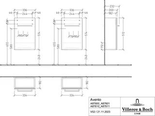 Villeroy & Boch WaschbeckenUS Avento 340x514x234mm 1trg. A:li Waschbecken m.tig Kansas Oak – Bild 2