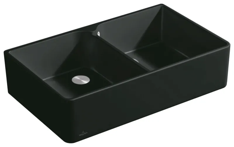 Villeroy & Boch Spülstein 90 X 900x550mm aus Keramik Pure Black
