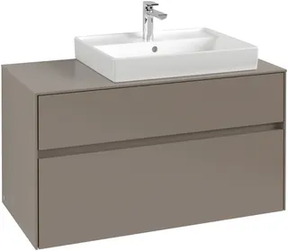 Villeroy & Boch WTUS Collaro C01800 1000x548x500mm 2 Ausz. Waschtisch rechts Cashmere Grey