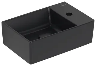 VB Handwaschbecken Memento 2.0 400x260mm re-eckig 1HL. o. ÜL. Pure Black cplus