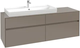 Villeroy & Boch WTUS Collaro C02900 1600x548x500mm 4 Ausz. Waschtisch links Cashmere Grey