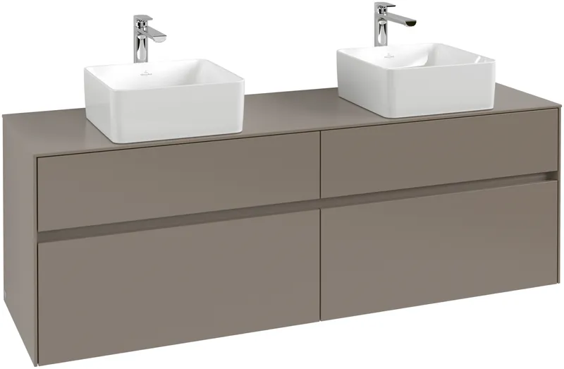 Villeroy & Boch WTUS Collaro C05200 1600x548x500mm 4 Ausz. für 2 Waschtisch Taupe