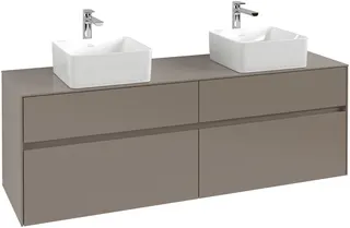 Villeroy & Boch WTUS Collaro C05200 1600x548x500mm 4 Ausz. für 2 Waschtisch Taupe