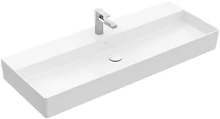Villeroy & Boch Waschtisch Memento 2.0 1200x470mm re-eckig 1HL. o ÜL Unterseite geschl Pure Blackc+