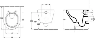 Villeroy & Boch Combi-Pack Architectura 350x480x355mm ov wandh Abg waagr m TwistFle3 weAlpinc+ – Bild 3