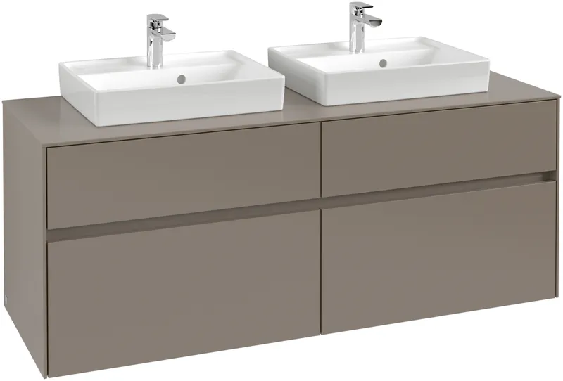Villeroy & Boch WTUS Collaro C07600 1400x548x500mm 4 Ausz. für 2 Waschtisch Graphite