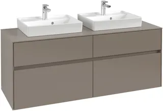 Villeroy & Boch WTUS Collaro C07600 1400x548x500mm 4 Ausz. für 2 Waschtisch Graphite