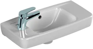 Villeroy & Boch Handwaschbecken Newo 43935L 500x240mm Eckig mit Überlauf Weiß Alpin – Bild 2