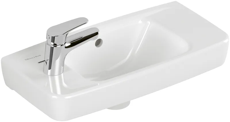 Villeroy & Boch Handwaschbecken Newo 43935R 500x240mm Eckig mit Überlauf Weiß Alpin