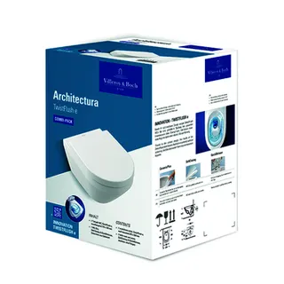 Villeroy & Boch Combi-Pack Architectura 370x530x355mm ov wandh Abg waagr m TwistFl e3 weAlpin – Bild 2