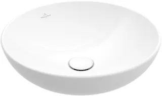 Villeroy & Boch Aufsatzwaschbecken Loop&Friends 380x 380mm Rund m. ÜL. Pure Black CeramicPlus